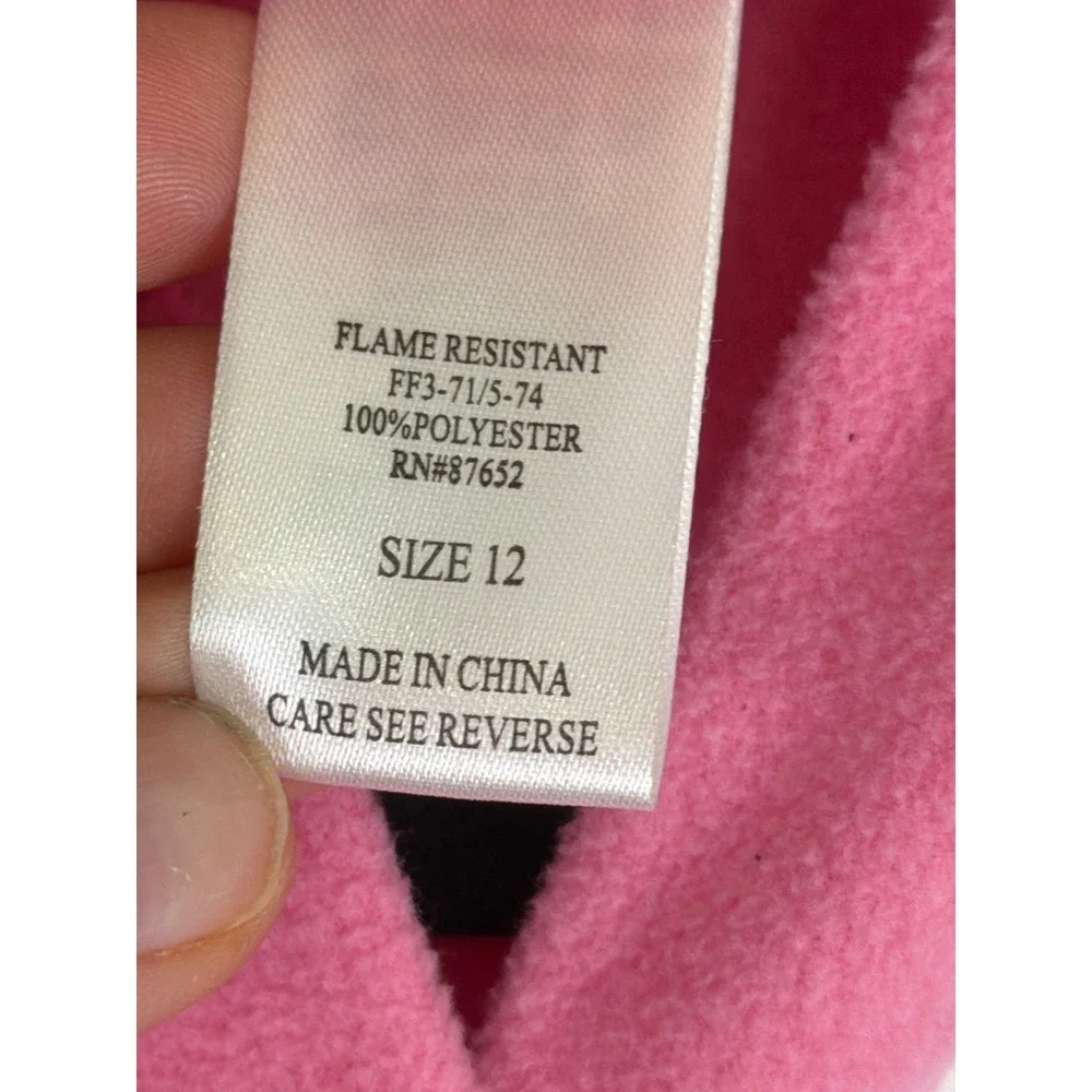 One Direction Nightgown Girls Size 12 Pink Fleece Hooded Band Graphic 2012 1D